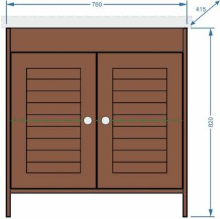 Тумба под раковину Stella Polar Монтоне 80см венге SP-00000161